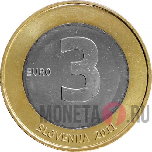 3 евро - 20 лет независимости Словении - 2011 год