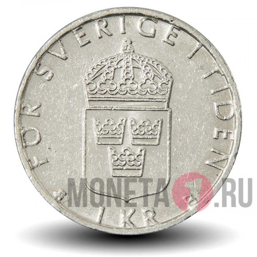 1 крона 2000 года - Швеция - Карл XVI Густав
