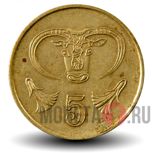 5 центов 1998 года - Кипр - Бык