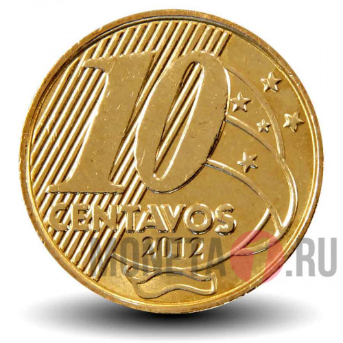 10 сентаво 2012 года - Бразилия - Педро I