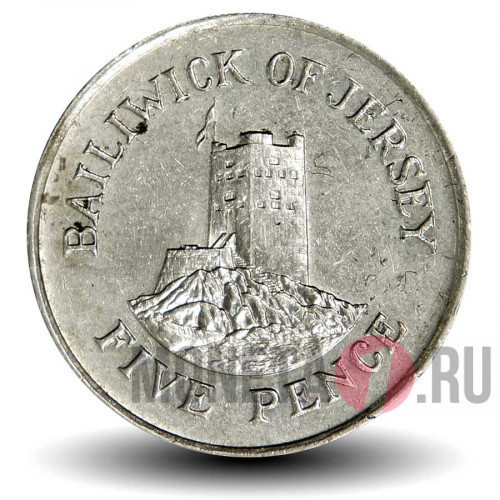 5 пенсов 1986 года - Остров Джерси - Елизавета II