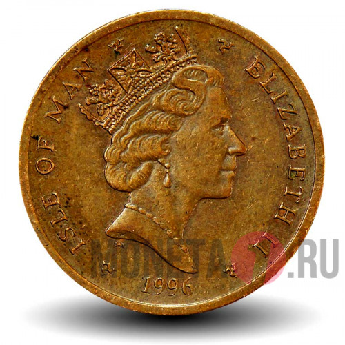 2 пенса 1996 года - Остров Мэн - Велосипедисты