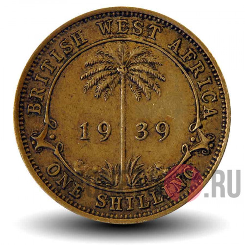 1 шиллинг 1939 года - Британская Западная Африка - George VI