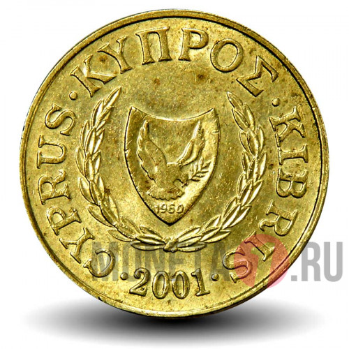 5 центов 2001 года - Кипр - Бык