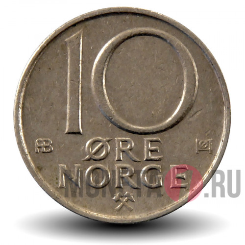 10 эре 1974 года - Норвегия - Олав V