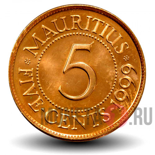 5 центов 1999 года - Маврикий - Сивусагур Рамгулам