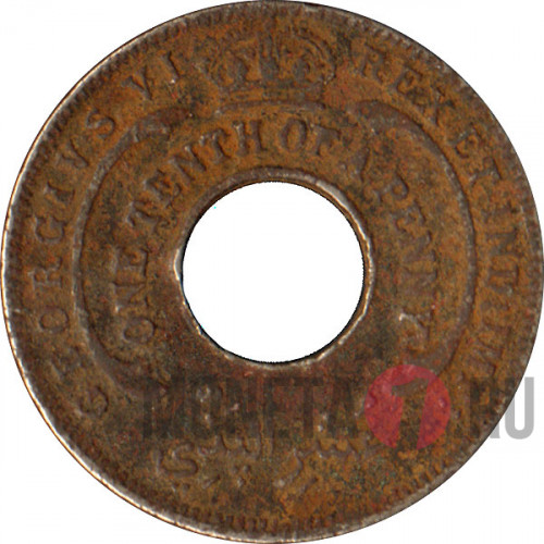 1/10 Penny 1943 года - Западная Африка