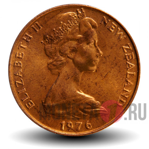 2 цента 1976 года - Новая Зеландия - Цветы Ковхай