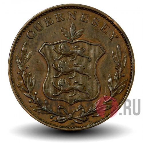 8 дублей 1834 года - Остров Гернси