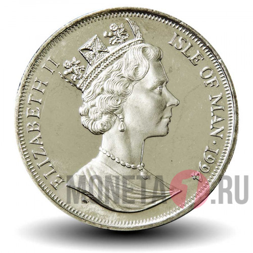 1 крона 1994 года - Мамонт - Сохраним планету Земля - Остров Мэн
