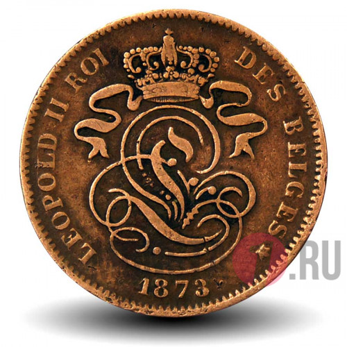 2 сантима 1873 года - Бельгия - Леопольд II