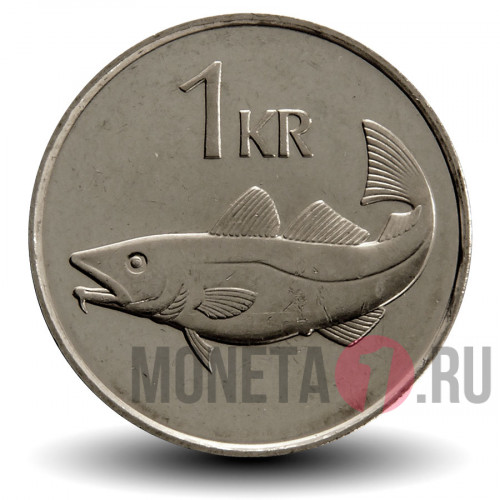 1 крона 1999 года - Исландия - Треска