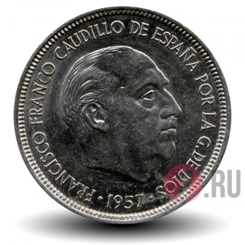 5 песет 1973 года - Франсиско Франко - Испания