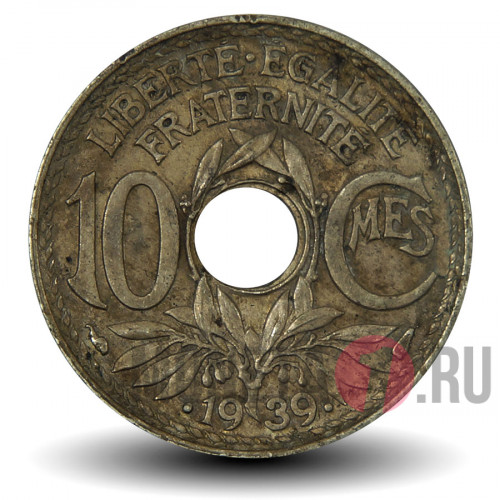 10 сантимов 1939 года - Франция