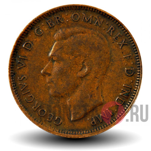 1/2 пенни 1945 года - Австралия - Георг VI