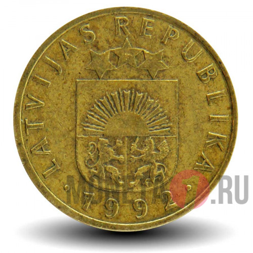 5 сантимов 1992 года - Латвия