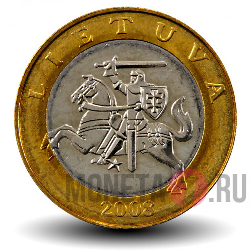 2 лита 2008 года - Литва - Всадник