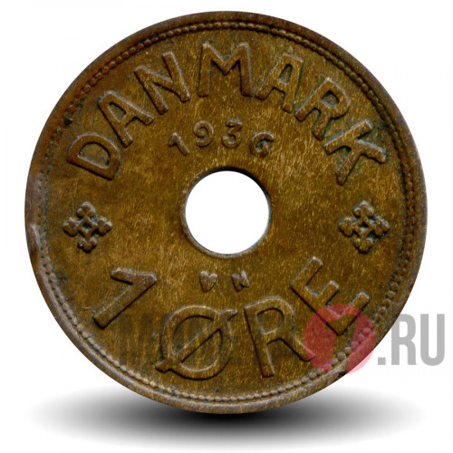 1 ore 1936 года - Дания - Кристиан X