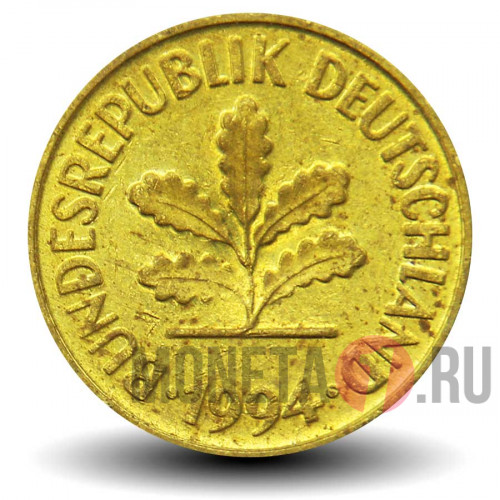 5 пфеннигов 1994 года - ФРГ - Дуб - A