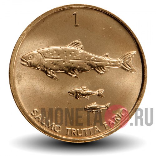 1 толар 2000 года - Ручьевая форель - Словения