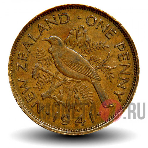 1 пенни 1941 года - Новая Зеландия - Новозеландский туи