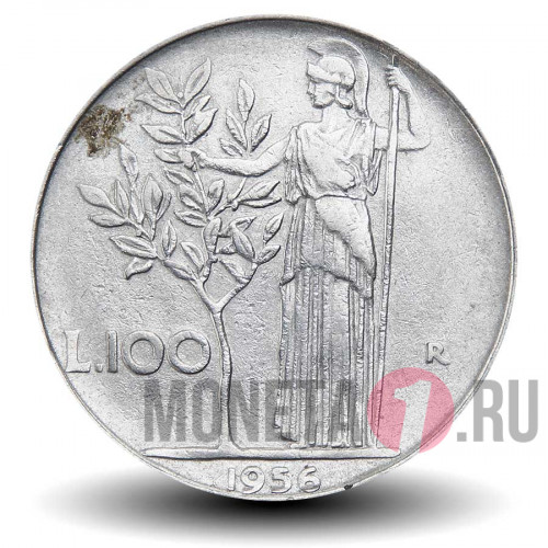 100 Лир - 1956 год - Италия