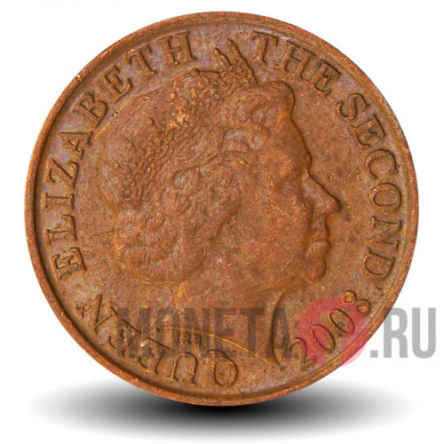 1 пенни 2008 года - Остров Джерси - Сторожевая башня в Ле Хок