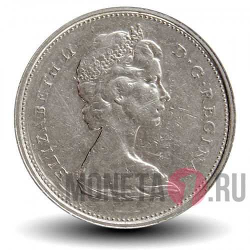 25 центов 1974 года - Канада - Канадский олень