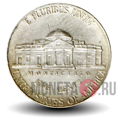5 центов 2007 года - Джефферсон - Усадьба Монтичелло - США - D