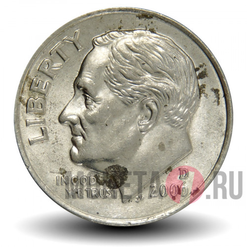 1 дайм 2006 года - США - Рузвельт - D
