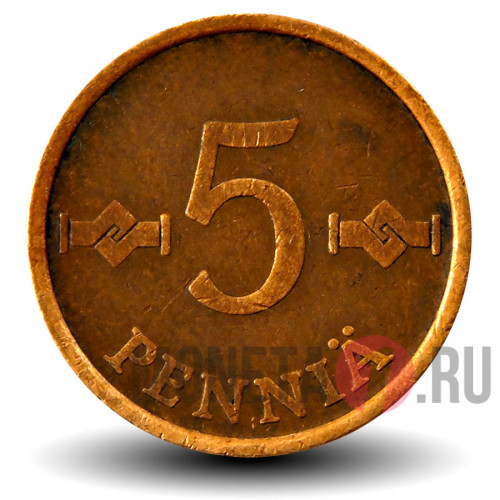 5 пенни 1973 года - Финляндия