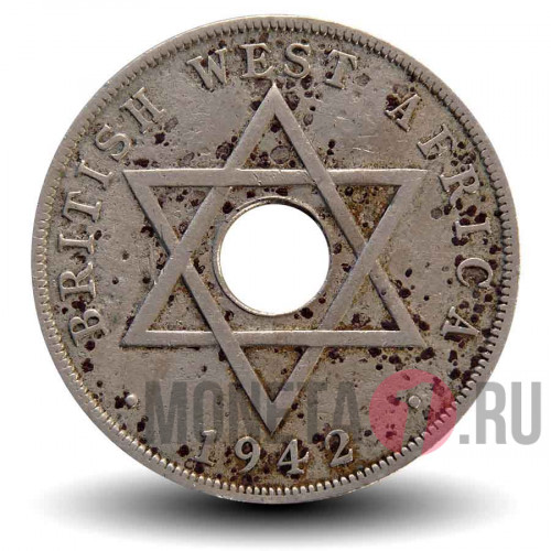 1 пенни 1942 года - Британская Западная Африка - George VI