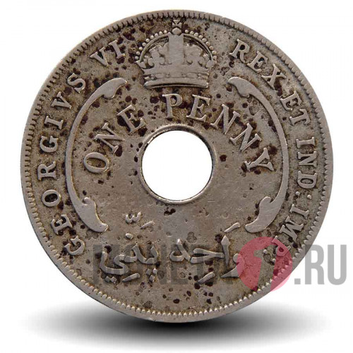 1 пенни 1942 года - Британская Западная Африка - George VI