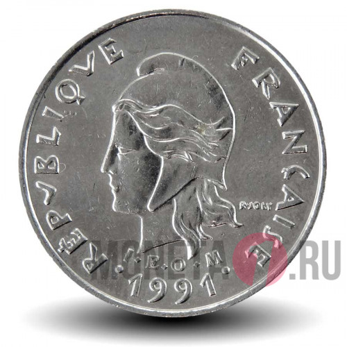 10 франков 1991 года - Французская Полинезия