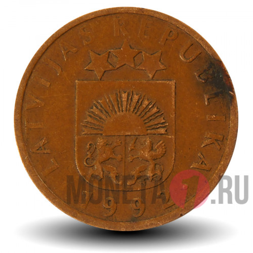 2 сантима 1992 года - Латвия