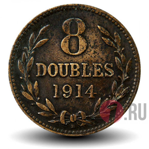 8 дублей 1914 года - Остров Гернси
