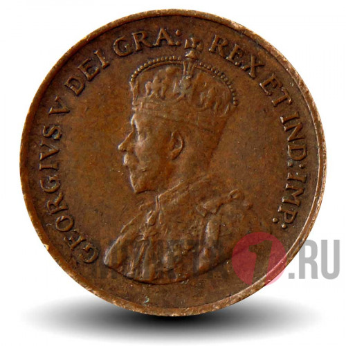 1 цент 1933 года - Канада - Кленовый лист