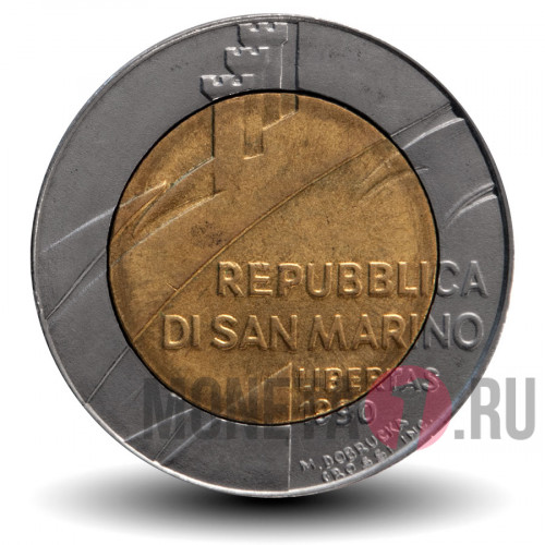 500 лир - 1690-летие Сан-Марино - 1990 год