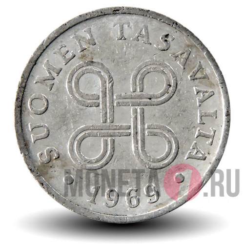 1 пенни 1969 года - Финляндия - Алюминий