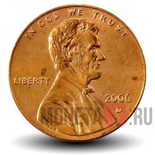 1 цент 2006 года - США - D - В блеске