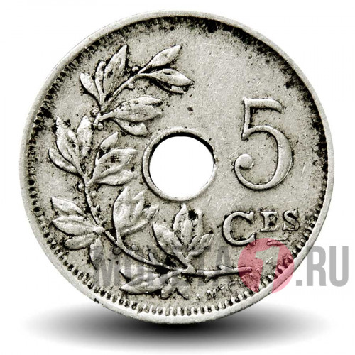 5 сантимов 1922 года - Бельгия - Альберт I - BELGIE