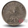 20 центов 1989 года - Сингапур - Каллиандра