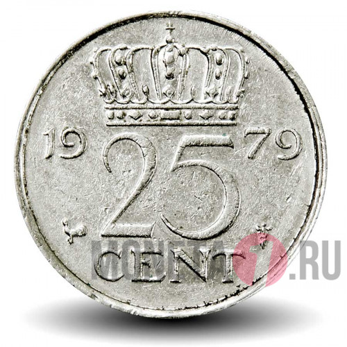 25 центов 1979 года - Нидерланды - Юлиана