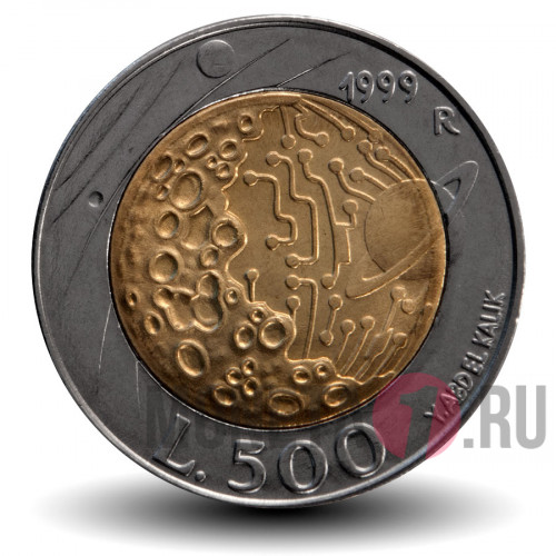 500 лир - "Луна" 1999 год Сан-Марино