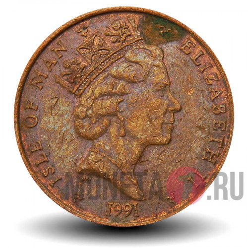 1 пенни 1991 года - Остров Мэн - Прецизионные инструменты (AA прямые)