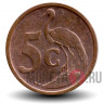5 центов 2006 года - ЮАР - Синий журавль