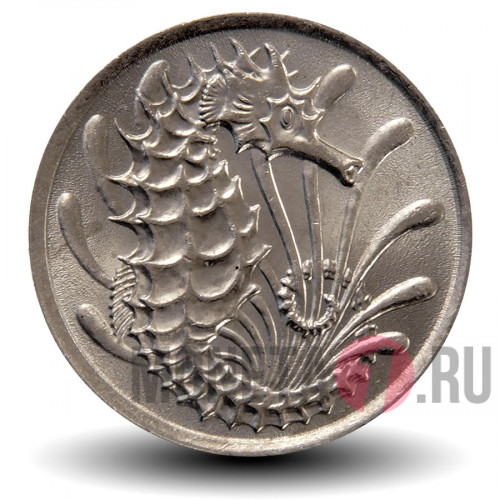10 центов 1980 года - Сингапур - Морской конек