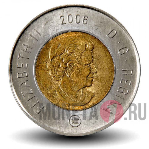 2 доллара 2006 года - Канада - Белый медведь (логотип RCM)
