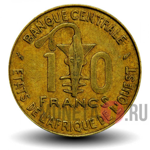 10 франков 1989 года - FAO - Западно-Африканские штаты