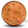 5 центов 2004 года - ЮАР - Синий журавль